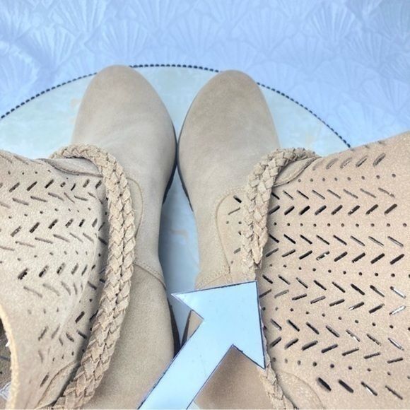 Abeo Shoes Womens Nicole Slouch Brown Leather Laser Cut Braided Strap -Size 7 - Picture 8 of 13